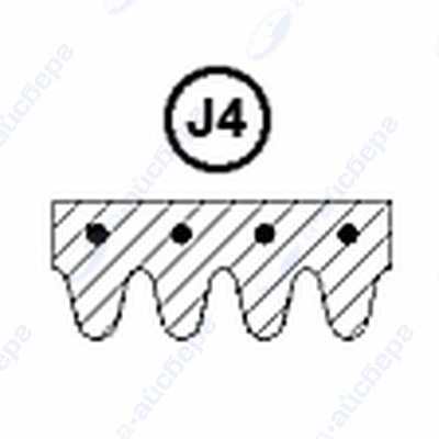 Ремень 1207 J4  Whirlpool 481235818204
