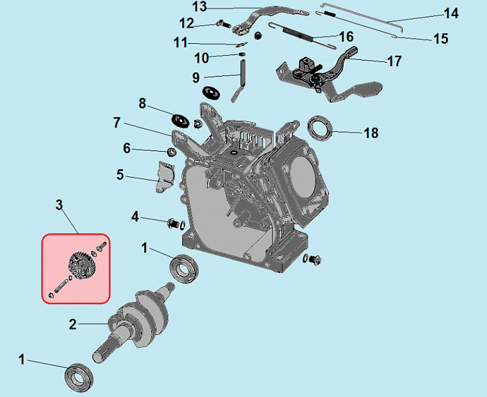 4 ЦИЛИНДР МОТОПОМПА CHAMPION GP55